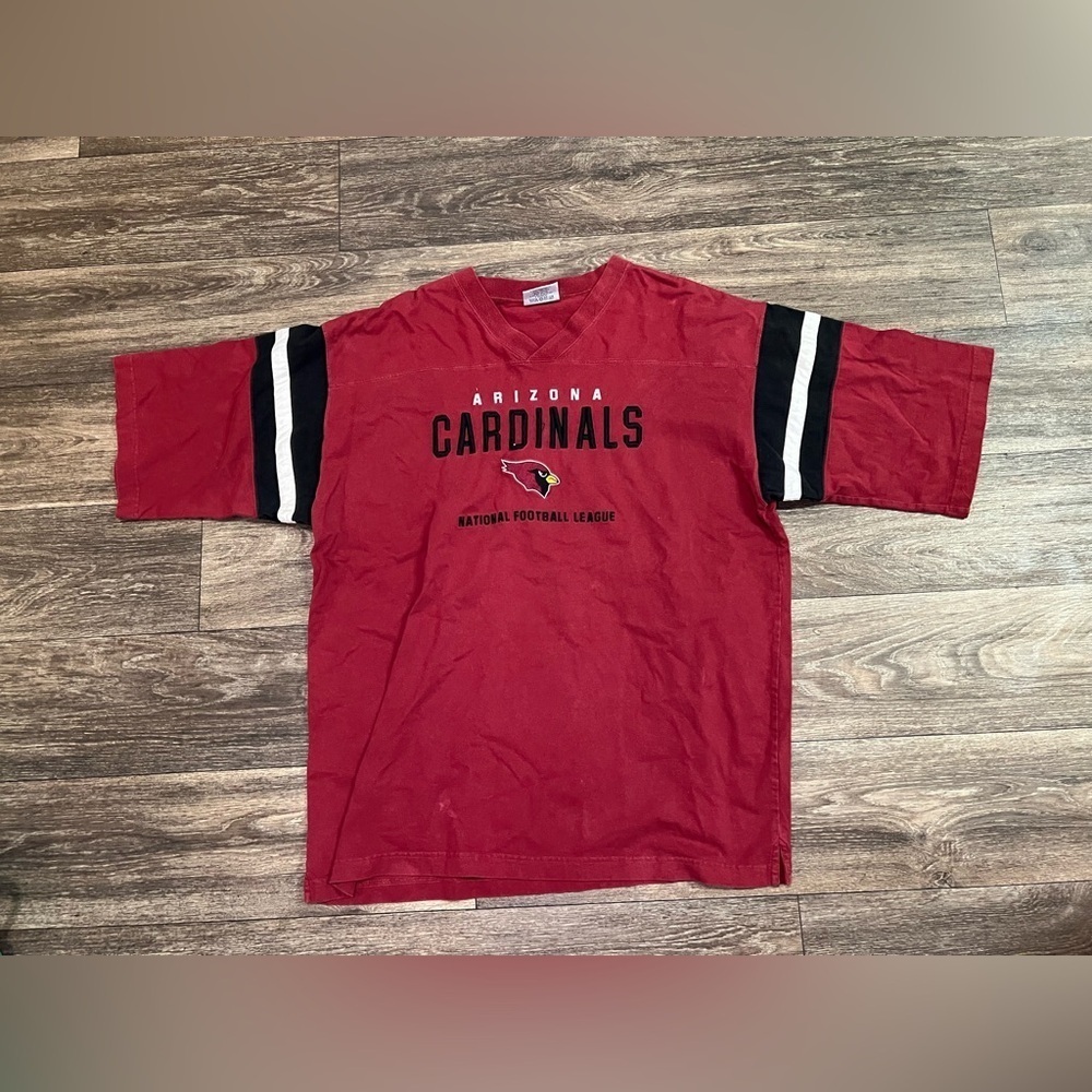 Vintage Arizona Cardinals Football V Neck Short Sleeve Lee Sportswear XL